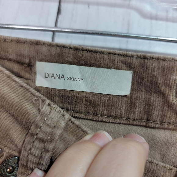 KUT from the Kloth Women's Diana Skinny Corduroy Casual Pants Green Size 16